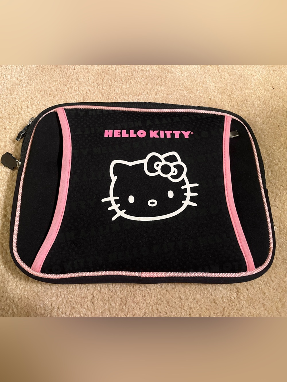 Hello Kitty IPad Tablet Carry Case Cover Bag Black & Pink